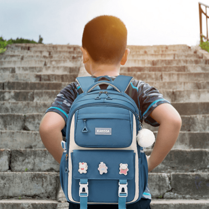 Kids Backpack Children School Bags for Girls Orthopedic Waterproof Primary Schoolbag Book Bag (blue) thumbnail