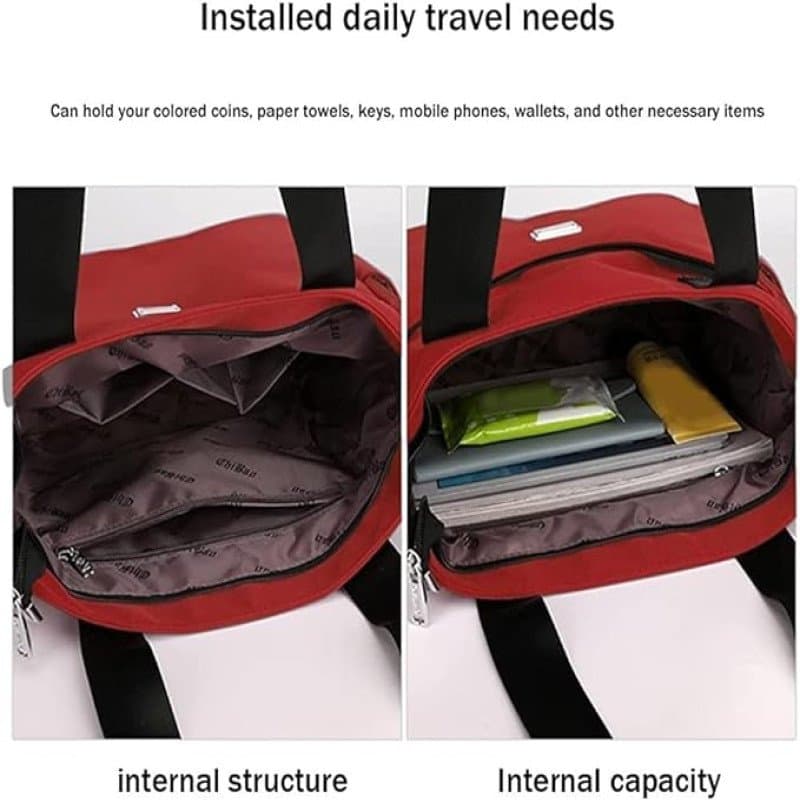 Fashion Shopping Bag ( maroon color ) thumbnail