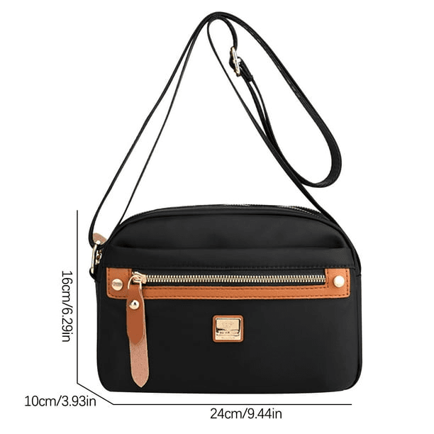 Nylon Fashion Cross-body Bag Lightweight Portable Shoulder Bag(black color) thumbnail