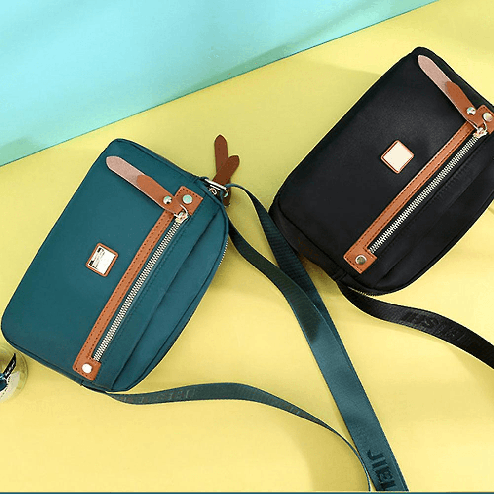 Nylon Fashion Cross-body Bag Lightweight Portable Shoulder Bag(black color) thumbnail