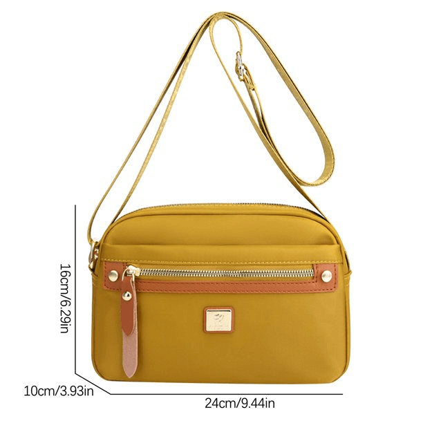 Nylon Fashion Cross-body Bag Lightweight Portable Shoulder Bag(golden color) thumbnail