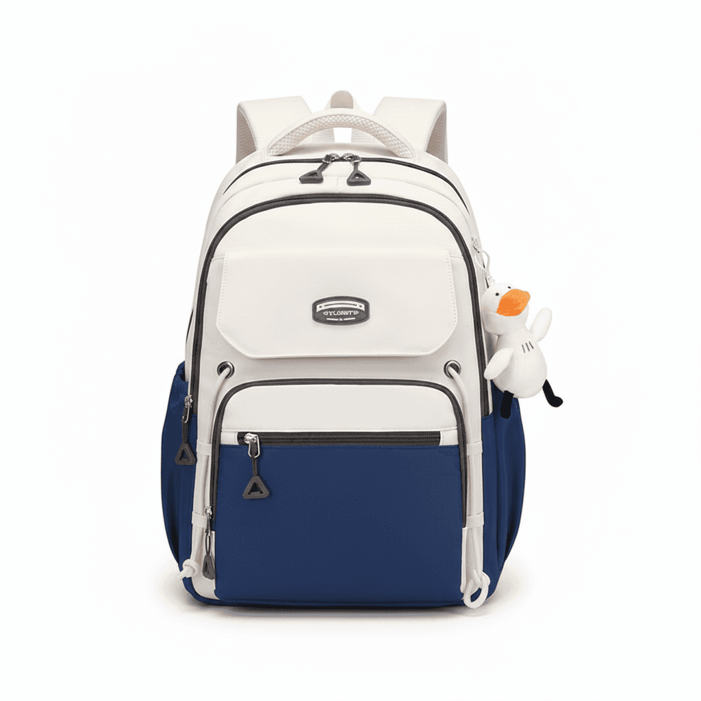 Middle School, High School, and College Students’ Schoolbags Stain-Resistant Backpacks (Blue)